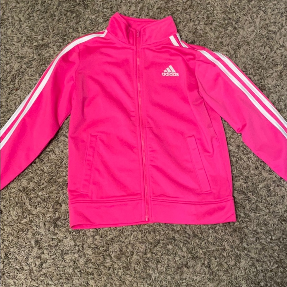 Girls pink Adidas jacket